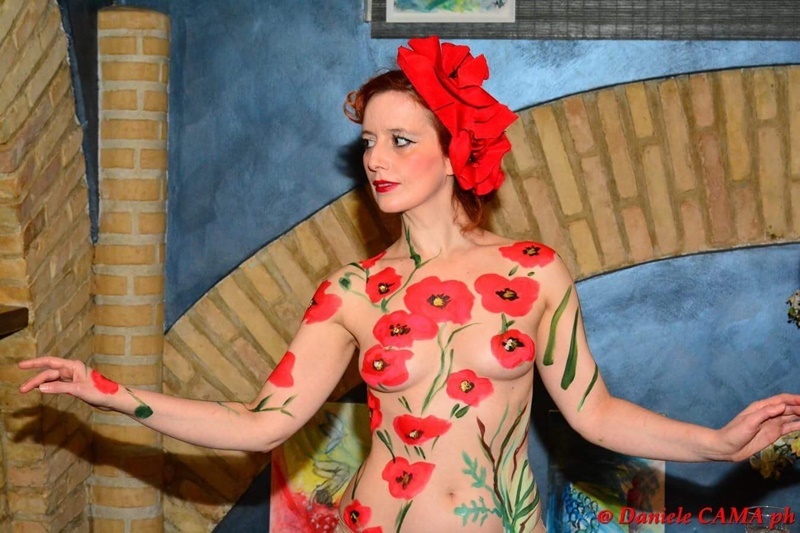 Flowerincage - Monica Argentino - Body Painting Live